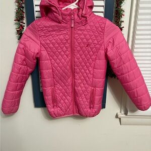 Nautica Quilted Pink Puffer Jacket